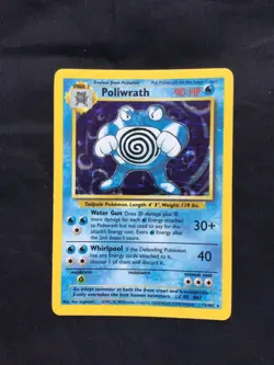 Pokemon Cards: Base Set Rare Holo: Poliwrath 13/102 - Image 1