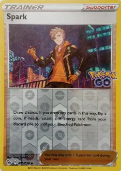 070/078 SPARK REVERSE HOLO POKEMON GO POKEMON CARD - Image 1