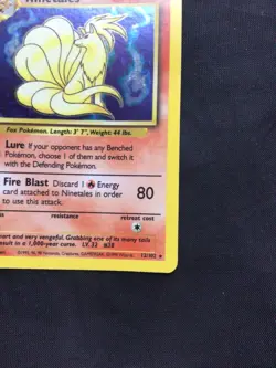 Pokemon Cards: Base Set Rare Holo: Ninetales 12/102 - Image 5