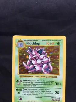 Pokemon Cards: Base Set Shadowless Rare Holo: Nidoking 11/102 - Image 2