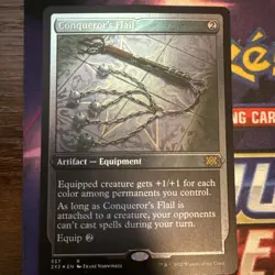 MTG English Conqueror's Flail (Foil Etched) NM Foil Double Masters 2022 - Image 1
