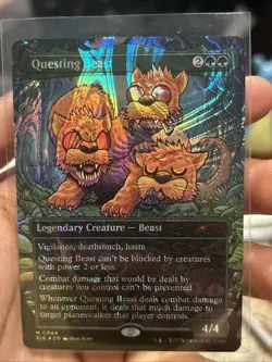 MTG Questing Beast Secret Lair Encyclopedia of Magic Halo Foil NM - Image 1
