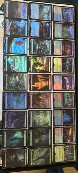 Final Fantasy Magic The Gathering Foil Land Card Lot 27x Cards No Duplicates N/M - Image 1
