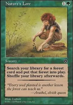 1x Nature's Lore Moderate Play MTG Magic - Kid Icarus - - Image 1