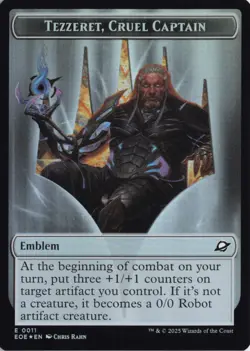 Robot Emblem - Tezzeret, Cruel Captain Token Edge of Eternities FOIL - Image 1