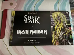MTG SECRET LAIR X IRON MAIDEN: ALBUM ART Rainbow Foil **SEALED** - Image 1