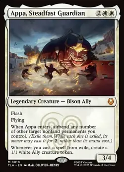 Mint/NM, English - 1 x MTG Appa, Steadfast Guardian Avatar: The Last Airbender - Image 1