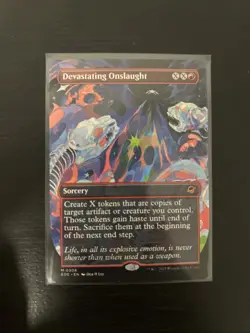 Devastating Onslaught (Borderless) EOE NM MTG - Sorcery NON FOIL - Image 1
