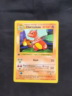 Pokemon Cards: Base Set 1st Edition Uncommon: Charmeleon 24/102 - Image 1