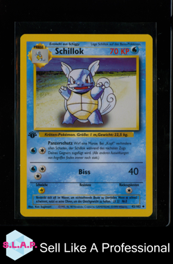 SCHILLOK POKEMON NON HOLO 1ST EDITION BASE SET 42/102 1999 DEUTSCH - Image 1