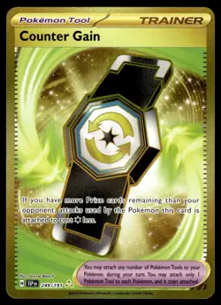 Pokemon TCG Surging Sparks #249/191 Counter Gain LP (Scratches) - Image 1