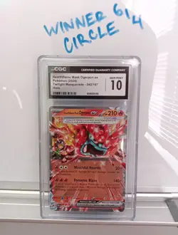 Hearthflame Mask Ogerpon ex #040/167 SV06: Twilight Masquerade Pokemon CGC 10 - Image 1