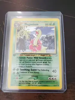 Pokemon TCG Meganium Neo Genesis 1st Ed - Image 1