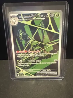 Pokemon TCG Destined Rivals Team Rockets Spidops Illustration Rare Card 187/182 - Image 1