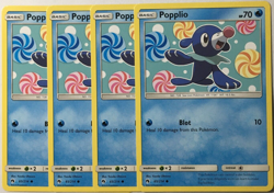 POKEMON 4X POPPLIO 65/214 LOST THUNDER COMMON NEAR MINT-PLAYSET - Image 1