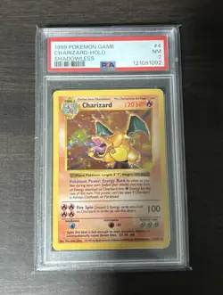 New Cert PSA 7 Base Set English Shadowless Charizard Near Mint - Image 1