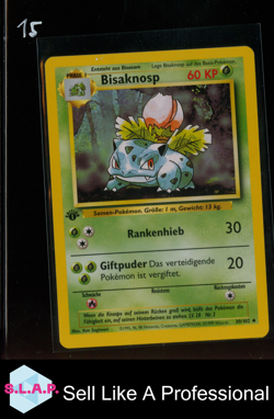 BISAKNOSP POKEMON NON HOLO 1ST EDITION BASE SET 30/102 1999 DEUTSCH - Image 1