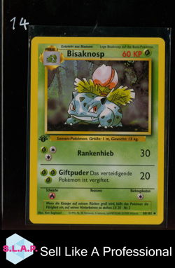 BISAKNOSP POKEMON NON HOLO 1ST EDITION BASE SET 30/102 1999 DEUTSCH - Image 1