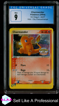 CHARMANDER EX DRAGON 2003 CITY CHAMPIONSHIPS (HOLO) 98/97 POKEMON CGC 9 - Image 1