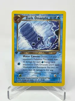 Pokemon Neo Destiny 1st Edition Dark Omanyte 37/105 Non-Holo NM - Image 1