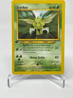 Pokemon Neo Destiny 1st Edition Scyther 55/105 Non-Holo Pack Fresh - Image 1