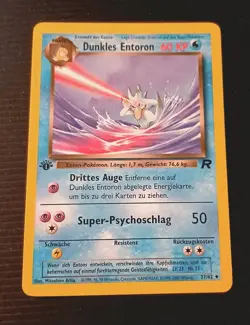Pokemon TCG Karte # Dunkles Entoron # 37/82 # Team Rocket # Deutsch 1. Edition - Image 1