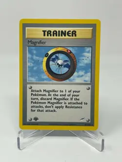 Pokemon Neo Destiny 1st Edition Trainer Magnifier 101/105 Non-Holo NM - Image 1
