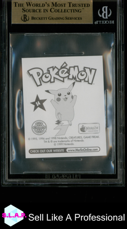 BLASTOISE 1999 MERLIN POKEMON ALBUM STICKERS S4 BGS 9.5 - Image 2