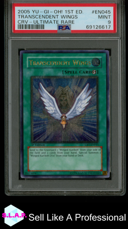 TRANSCENDENT WINGS YUGIOH CRV-EN045 2005 CYBERNETIC REV 1ST ED ULT RARE EN PSA 9 - Image 1