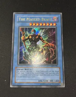 The Masked Beast LON-001 Labyrinth of Nightmare Unlimited Yugioh Original Print - Image 1