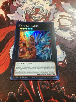 *EURO* YuGiOh! - K9-66X "Jacks" DOOD-EN047 Super Rare 1st Edition Near Mint - Image 1