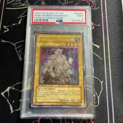 YUGIOH PSA 9 MINT Gene-Warped Warwolf STON-EN001 Ultimate Rare 1st Edition - Image 1