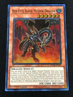 Yugioh Red-Eyes Black Meteor Dragon DUNE-EN095 1st Super (NM) - Image 1