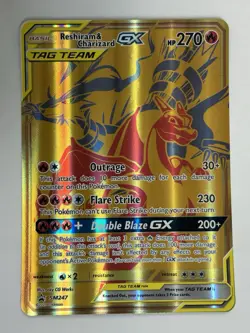 Reshiram & Charizard GX SM247 Black Star Promo Pokemon Card JUMBO - Image 1