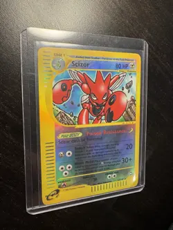 Scizor 32/147 Reverse Holo Rare Aquapolis E-Series WOTC 2002 Pokemon Card NM - Image 2