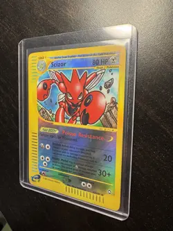 Scizor 32/147 Reverse Holo Rare Aquapolis E-Series WOTC 2002 Pokemon Card NM - Image 3