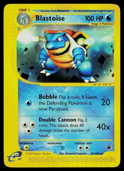 Pokemon Card - Blastoise Expedition 36/165 Rare Non Holo - Image 1