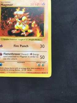 Pokemon Cards: Base Set 1st Edition Uncommon: Magmar 36/102 - Image 4