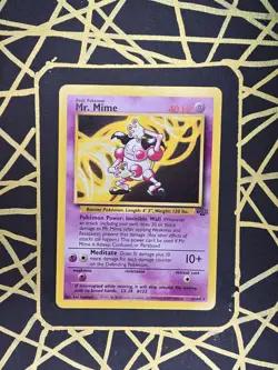 🔥 Mr. Mime 22/64 🔥 Original Non Holo Rare Jungle Set Pokemon Card WOTC 1999 - Image 2