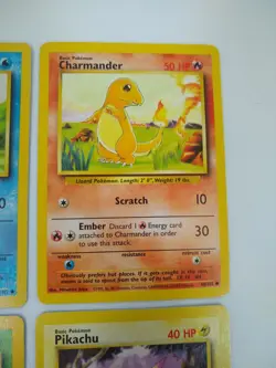 Pokemon Base Set Starters - Bulbasaur Charmander Squirtle Pikachu - Exact Cards! - Image 3
