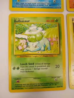 Pokemon Base Set Starters - Bulbasaur Charmander Squirtle Pikachu - Exact Cards! - Image 4