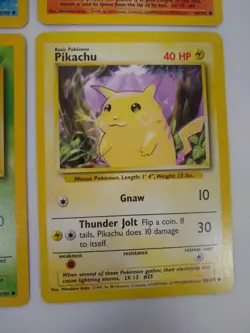 Pokemon Base Set Starters - Bulbasaur Charmander Squirtle Pikachu - Exact Cards! - Image 5