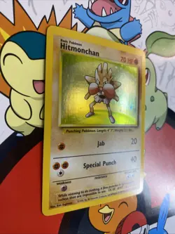 1999 Base Set Hitmonchan Holo #7/102 Rare WOTC Pokemon Card TCG 100% Original LP - Image 2