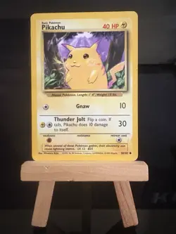 PIKACHU - 58/102 Base Set LP/MP WotC - Regular Common - Pokemon TCG Card - Image 1