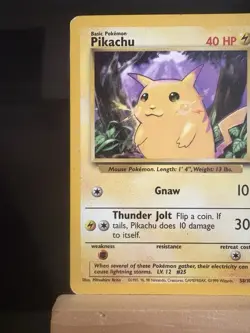 PIKACHU - 58/102 Base Set LP/MP WotC - Regular Common - Pokemon TCG Card - Image 2