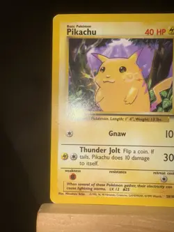 PIKACHU - 58/102 Base Set LP/MP WotC - Regular Common - Pokemon TCG Card - Image 5