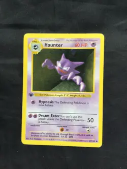Pokemon Cards: Base Set 1st Edition Uncommon: Haunter 29/102 - Image 1