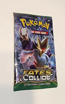 SEALED Fates Collide Pokemon XY Booster SEALED TCG 10 card sleeved pack - Image 1