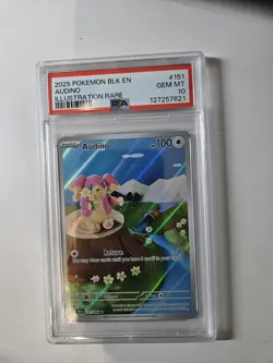 Pokemon TCG Audino 2025 Holo Black Bolt Illustration Rare Card 151/086 PSA 10! - Image 1