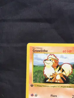 Pokemon Cards: Base Set 1st Edition Uncommon: Growlithe 28/102 - Image 2